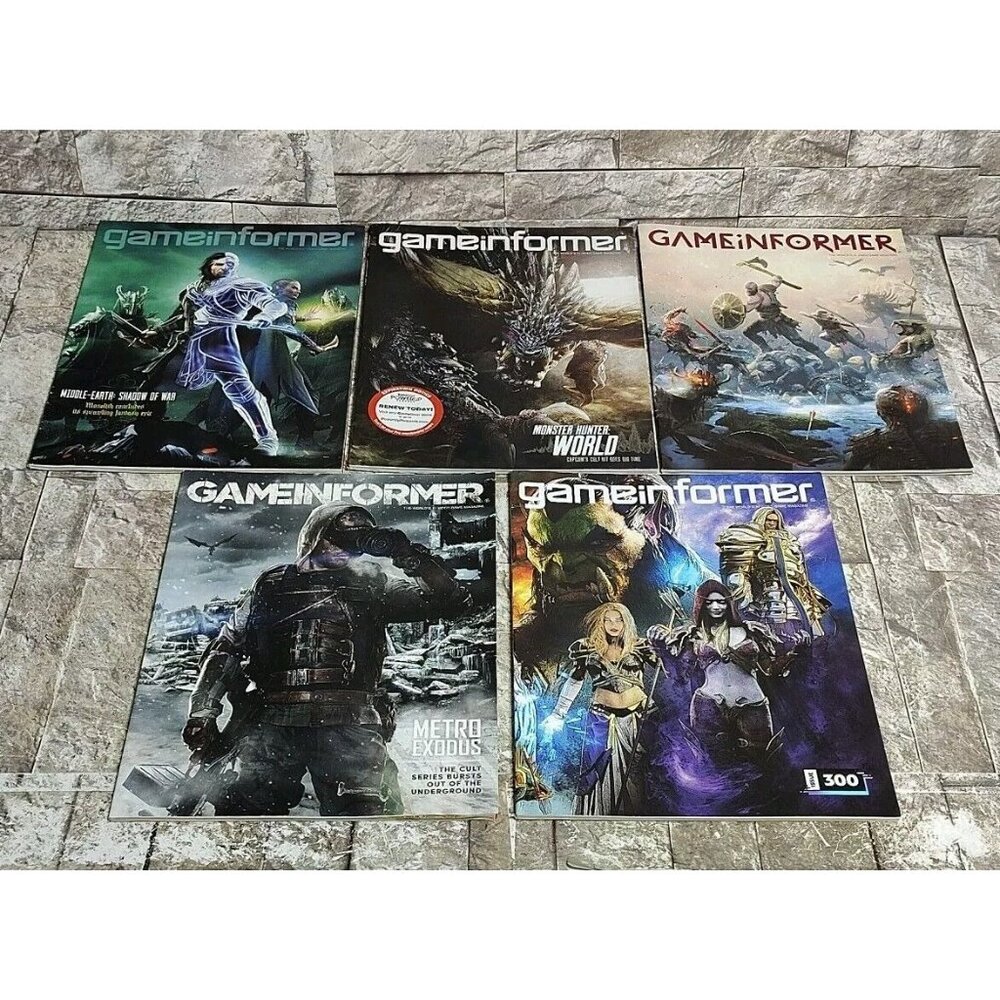 Lot Of 5 Game Informer Magazine Issues 294, 296, 298, 299, 300